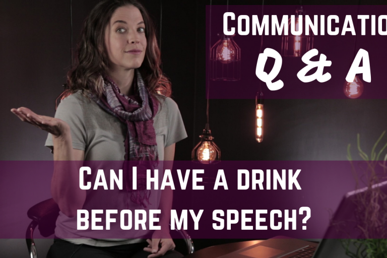 Drink before speech